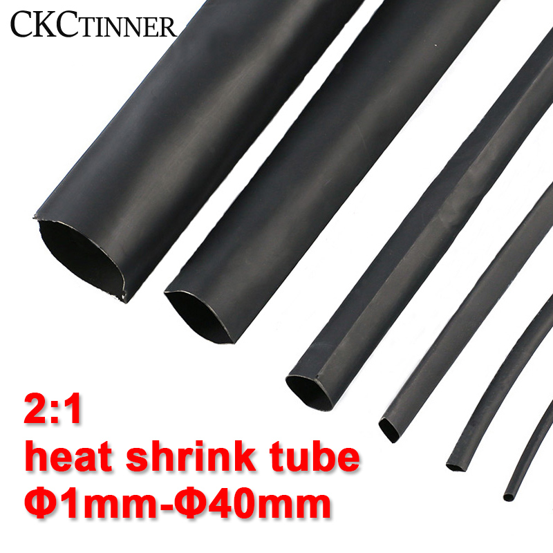 Shrink Sleeve Pvc - 1/5 mètres 2:1 diamètre rond 1mm