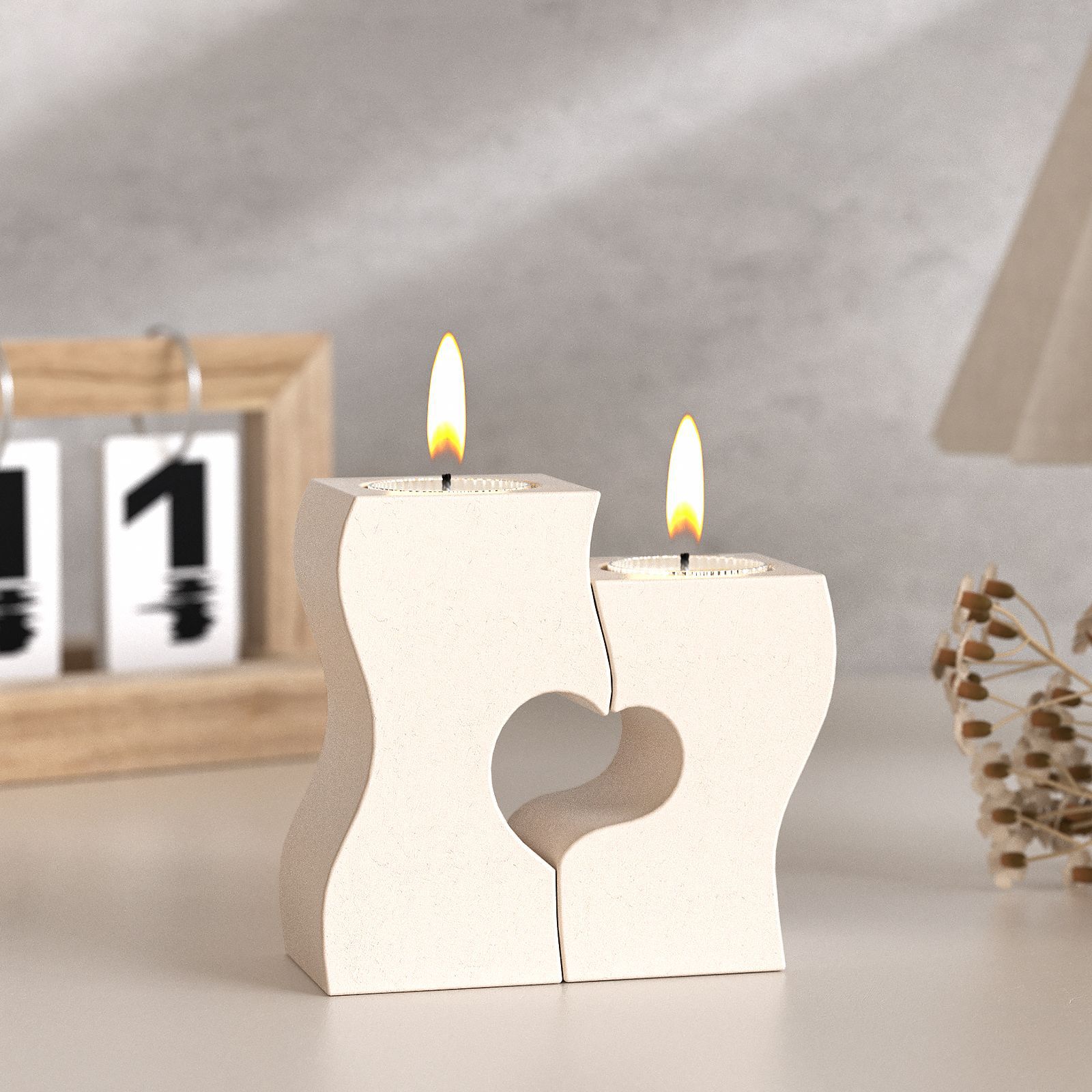 Candle Souvenir - S coeur chandelier Silicone moules bricolage