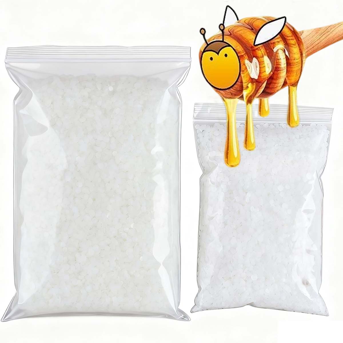 Candle Supplies Tins - Cire d'abeille blanche 200g-1000g, bougie parfumée