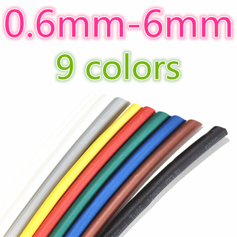 Shrink Sleeve Pvc - 1/3/5 mètres 2:1 9 couleurs 0.6mm