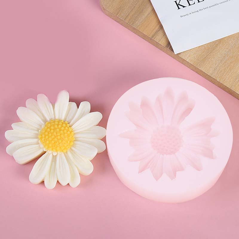 Candle Supplies Tins - Moule à bougie en Silicone, marguerite,