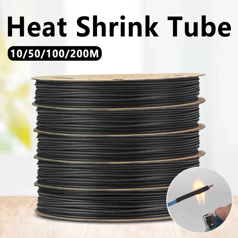 Shrink Sleeve Pvc - Tube thermorétractable noir avec colle, polyoléfine,
