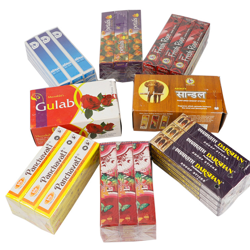 Candle Supplies India - 12 petites boîtes d'encens Darshan Inde,