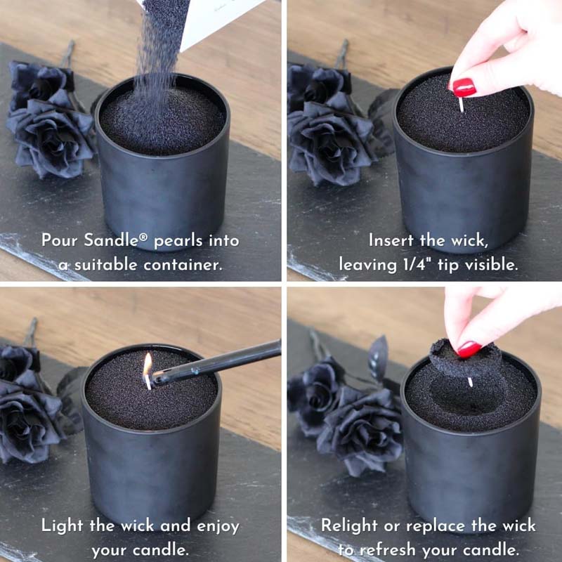 Sable noir pour bougies avec m - Candle Supplies Tins avis et prix